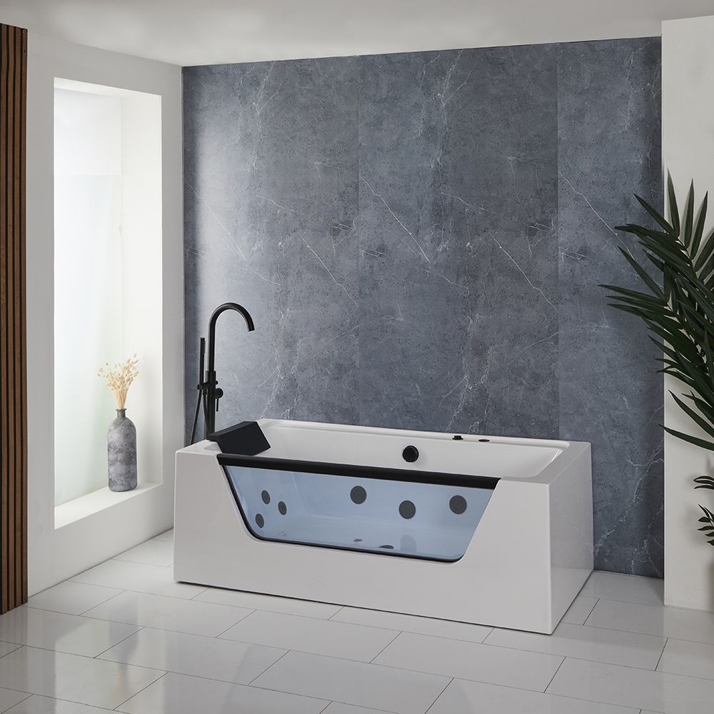 Bañera de Hidromasaje Whirlpool de Doble Respaldo - 1700mm x 800mm - Negra - Breeze