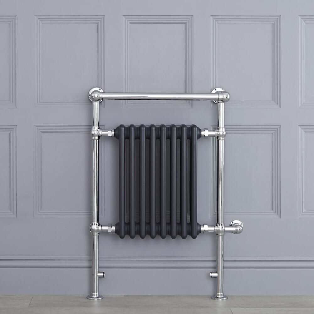 Radiador Toallero Tradicional con Elemento Eléctrico de 600Watt - Blanco - 930mm x 620mm - Elizabeth