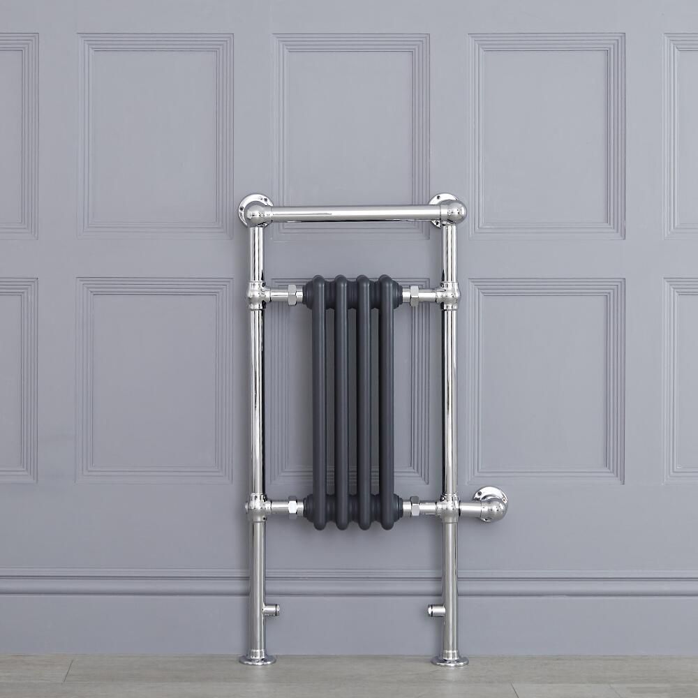 Radiador Toallero Tradicional con Elemento Eléctrico de 400 Watt - Antracita - 930mm x 452mm - Elizabeth