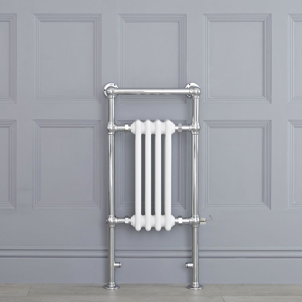 Radiador Toallero Tradicional con Elemento Eléctrico de 400 Watt - Blanco - 930mm x 452mm - Elizabeth
