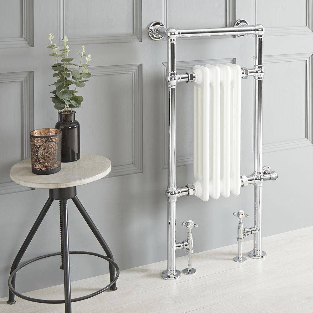 Radiador Toallero Mixto Tradicional Blanco - 930mm x 450mm - Elizabeth - Elección de Termostato Wi-Fi