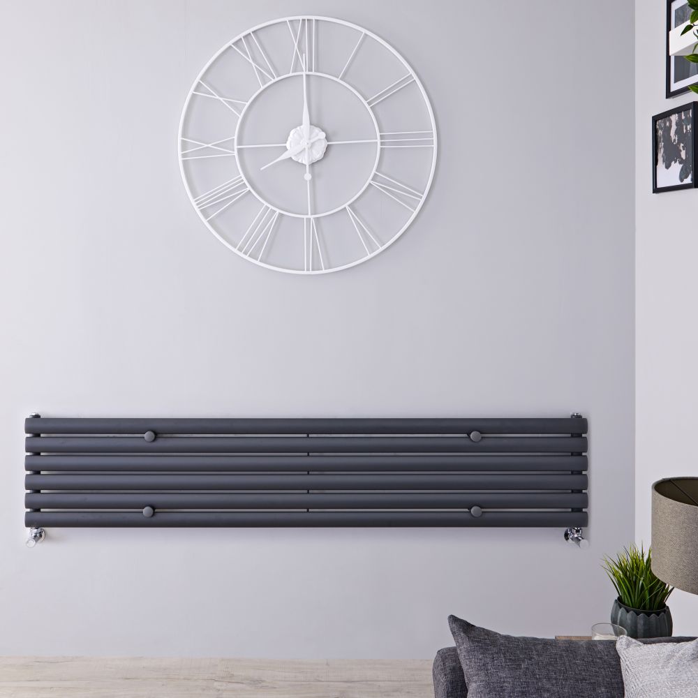 Radiador de Diseño Horizontal (Panel Único) - 354mm x 1780 mm - Antracita - Revive