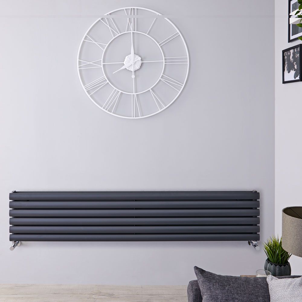 Radiador de Diseño Horizontal (Panel Doble) - 354mm x 1780 mm - Antracita - Revive
