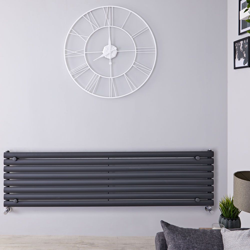 Radiador de Diseño Horizontal (Panel Único) - 472mm x 1780 mm - Antracita - Revive
