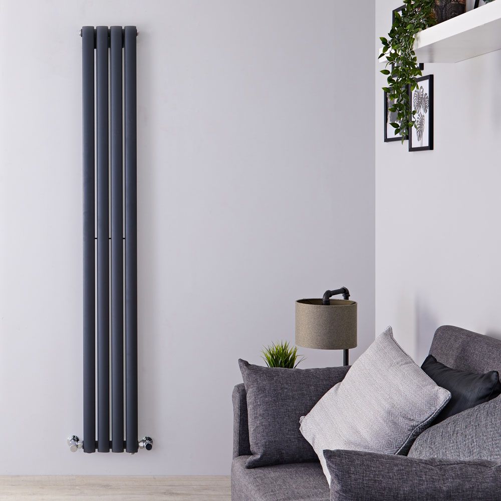 Radiador de Diseño Vertical (Panel Único) 1780mm x 236mm - Antracita - Revive