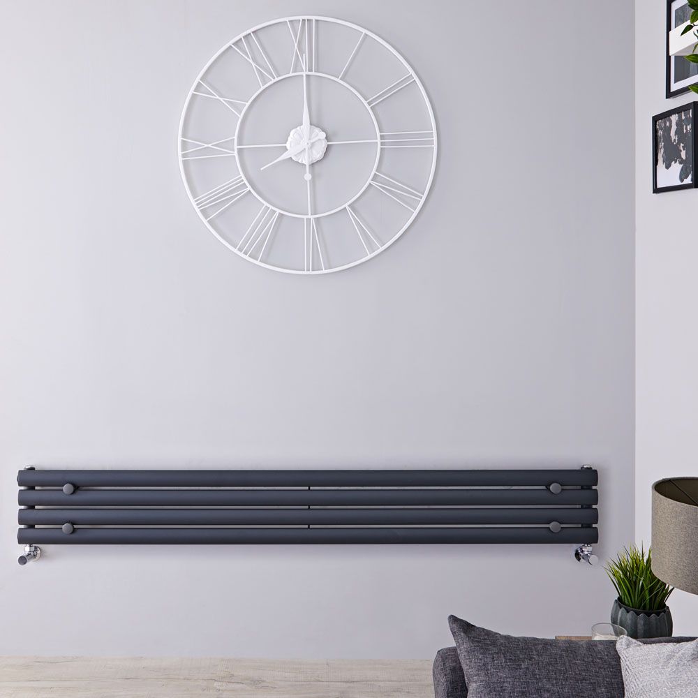 Radiador de Diseño Horizontal (Panel Único) - 236mm x 1780 mm - Antracita - Revive