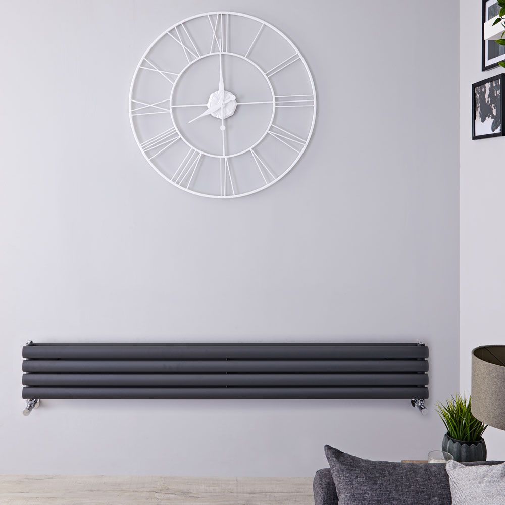 Radiador de Diseño Horizontal (Panel Doble) - 236mm x 1780 mm - Antracita - Revive