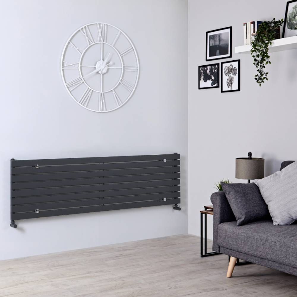 Radiador de Diseño Horizontal (Panel Único) - 472mm x 1780 mm - Antracita - Sloane