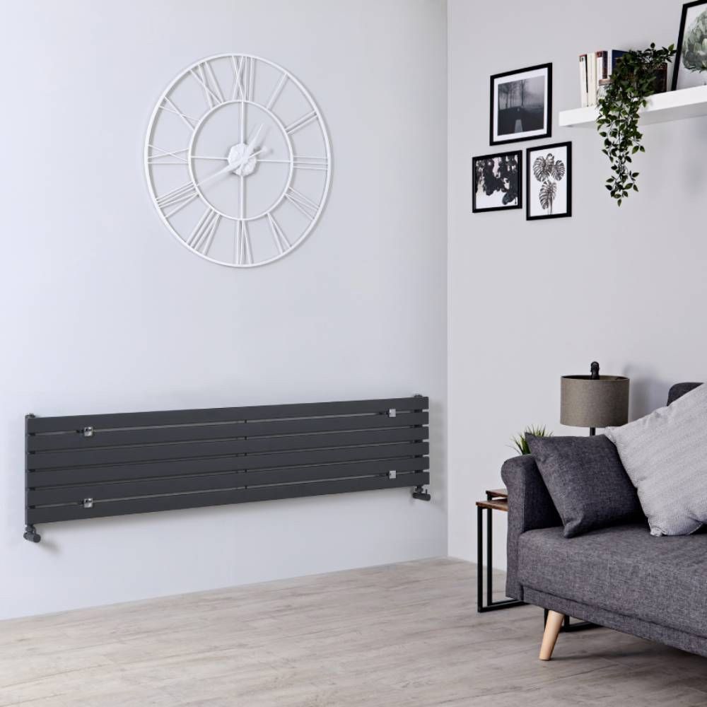 Radiador de Diseño Horizontal (Panel Único) - 354mm x 1780 mm - Antracita - Sloane
