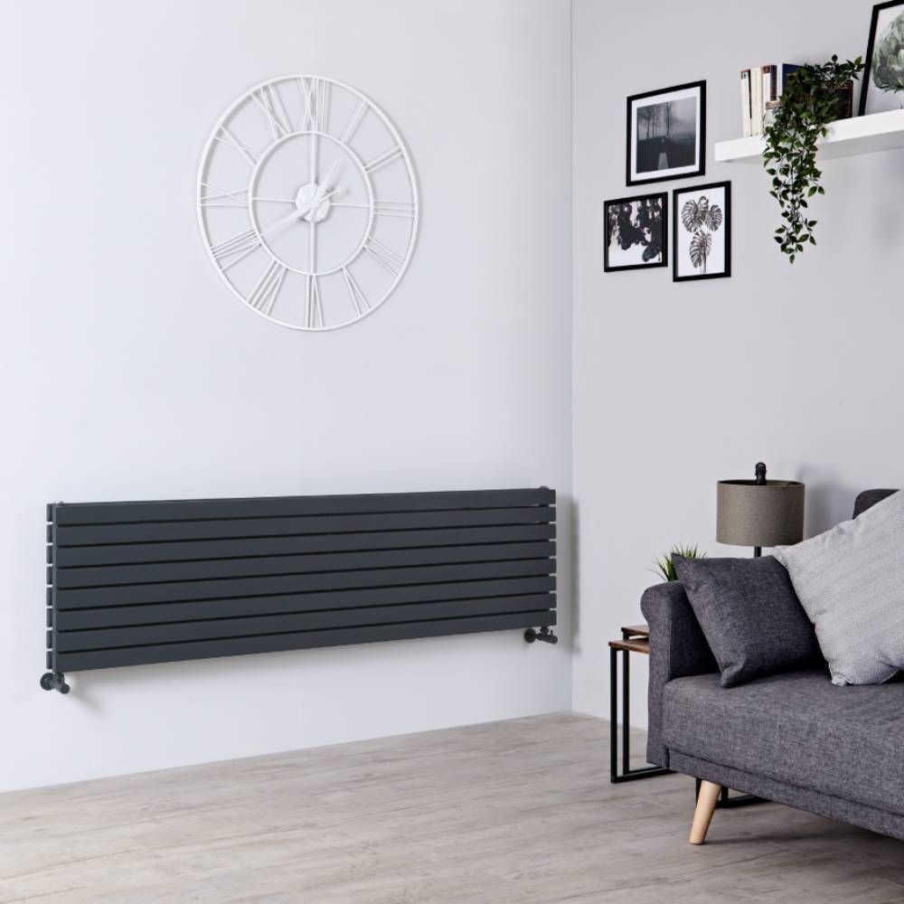 Radiador de Diseño Horizontal (Panel Doble) - 472mm x 1780 mm - Antracita - Sloane
