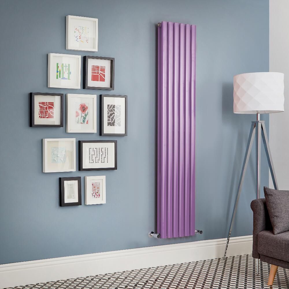 Radiador de Diseño Vertical Doble - Morado - Revive - Disponible en Distintas Medidas