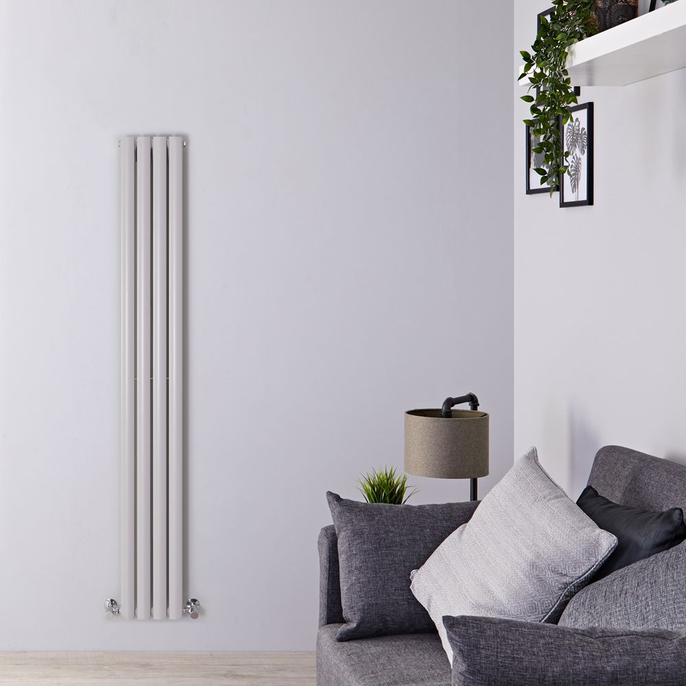 Radiador de Diseño Vertical (Panel Doble) - 1780mm x 236 mm - Gris Claro - Revive