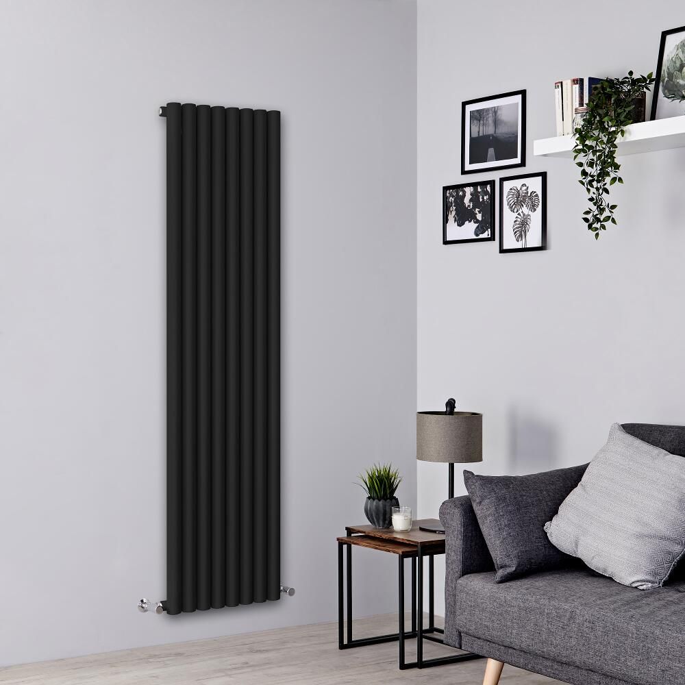Radiador de Diseño Vertical (Panel Único) - 1780mm x 472 mm - Negro Mate - Savy