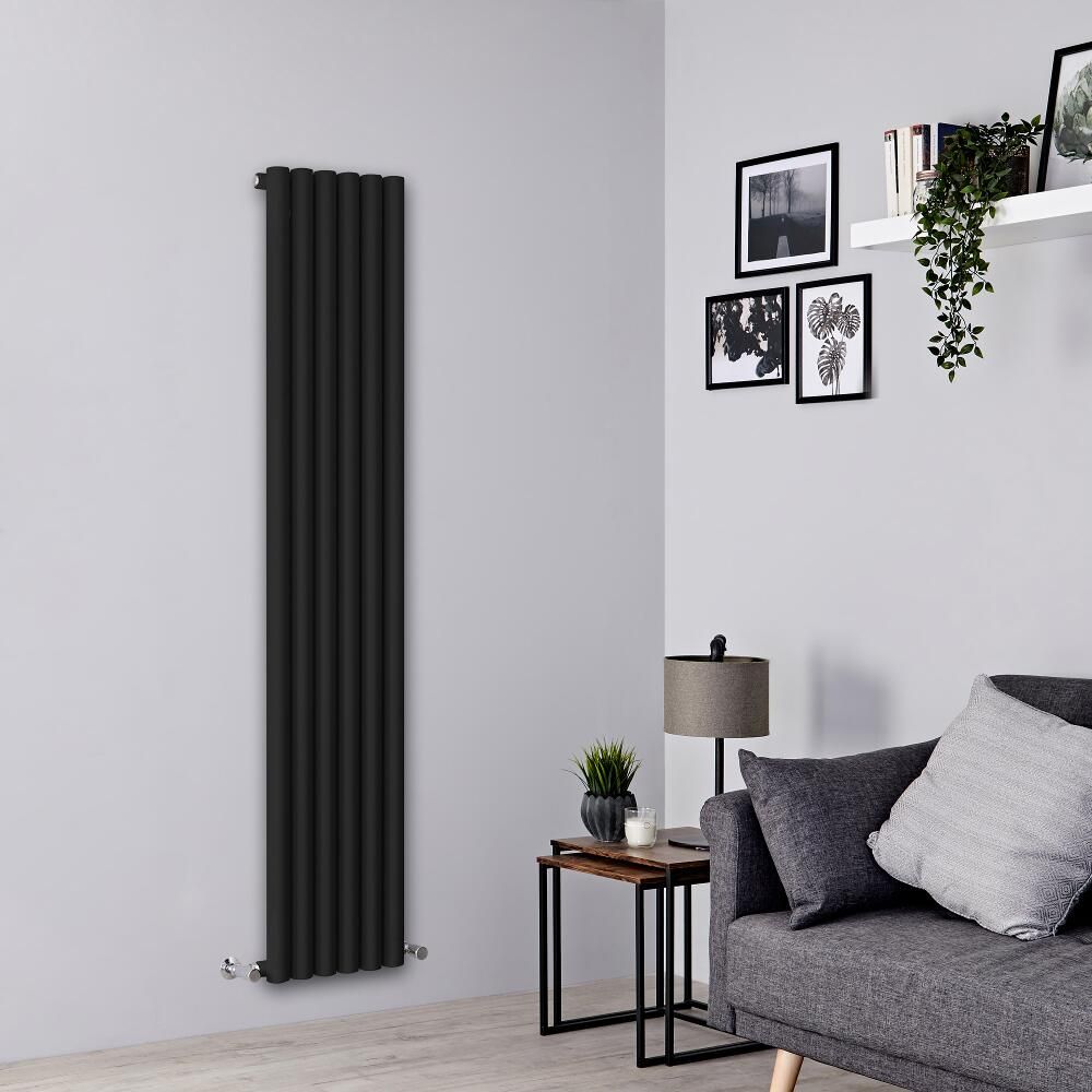 Radiador de Diseño Vertical (Panel Único) - 1780mm x 354 mm - Negro Mate - Savy