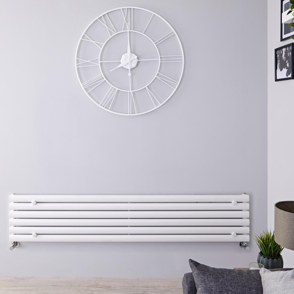 Radiador de Diseño Horizontal (Panel Único) - 354mm x 1780 mm - Blanco - Revive