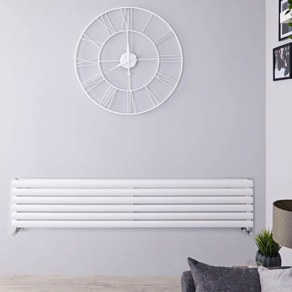 Radiador de Diseño Horizontal (Panel Doble) - 354mm x 1780 mm - Blanco - Revive