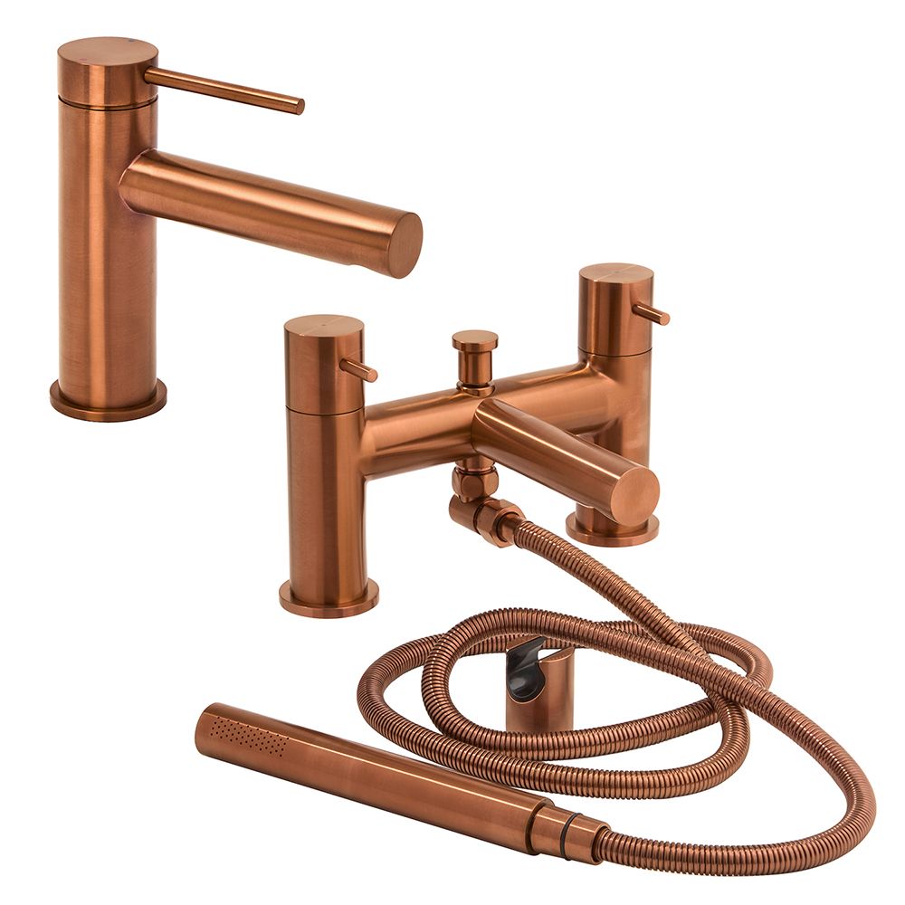 Set de Grifería de Baño con Mezclador de Lavabo Moderno Completo con Grifo Mezclador de Bañera - Selección de Acabados - Otto - Otto