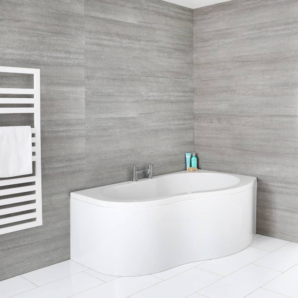 Bañera Angular de 1500mm x 1000mm con Faldón Disponible en Versión Derecha o Izquierda - Ashbury