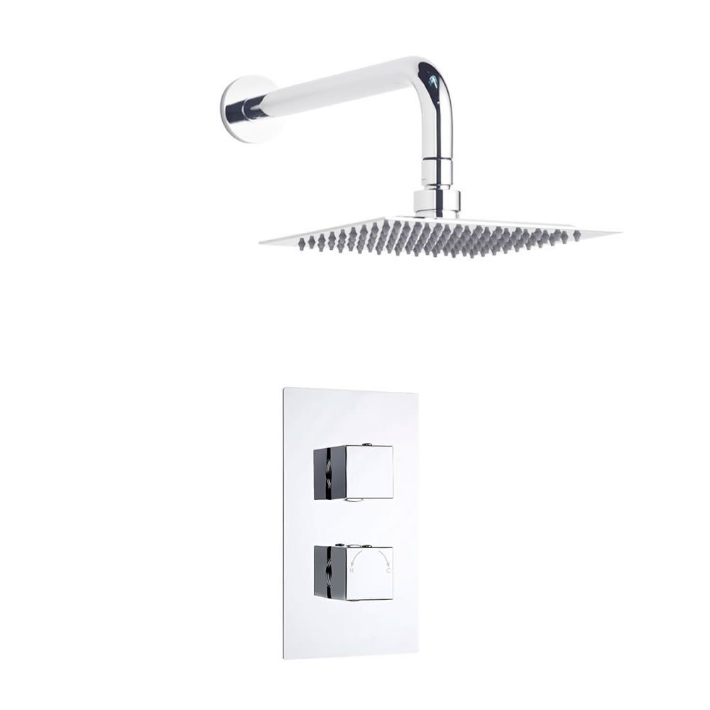 Ducha Termostática Cromada con Alcachofa de Ducha de Pared (1 Salida) - Kubix