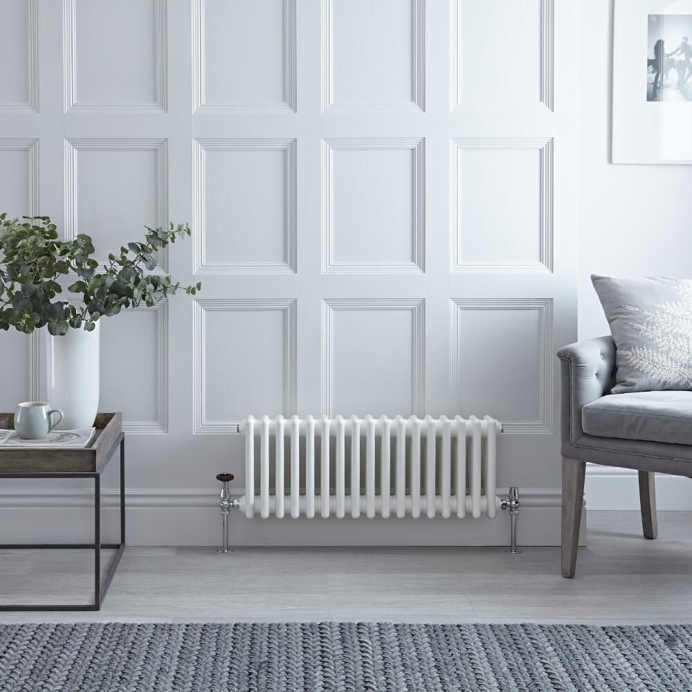 Radiador Horizontal Blanco Tradicional con Columnas Triples - 300mm x 785mm (Columas Triples) - Regent
