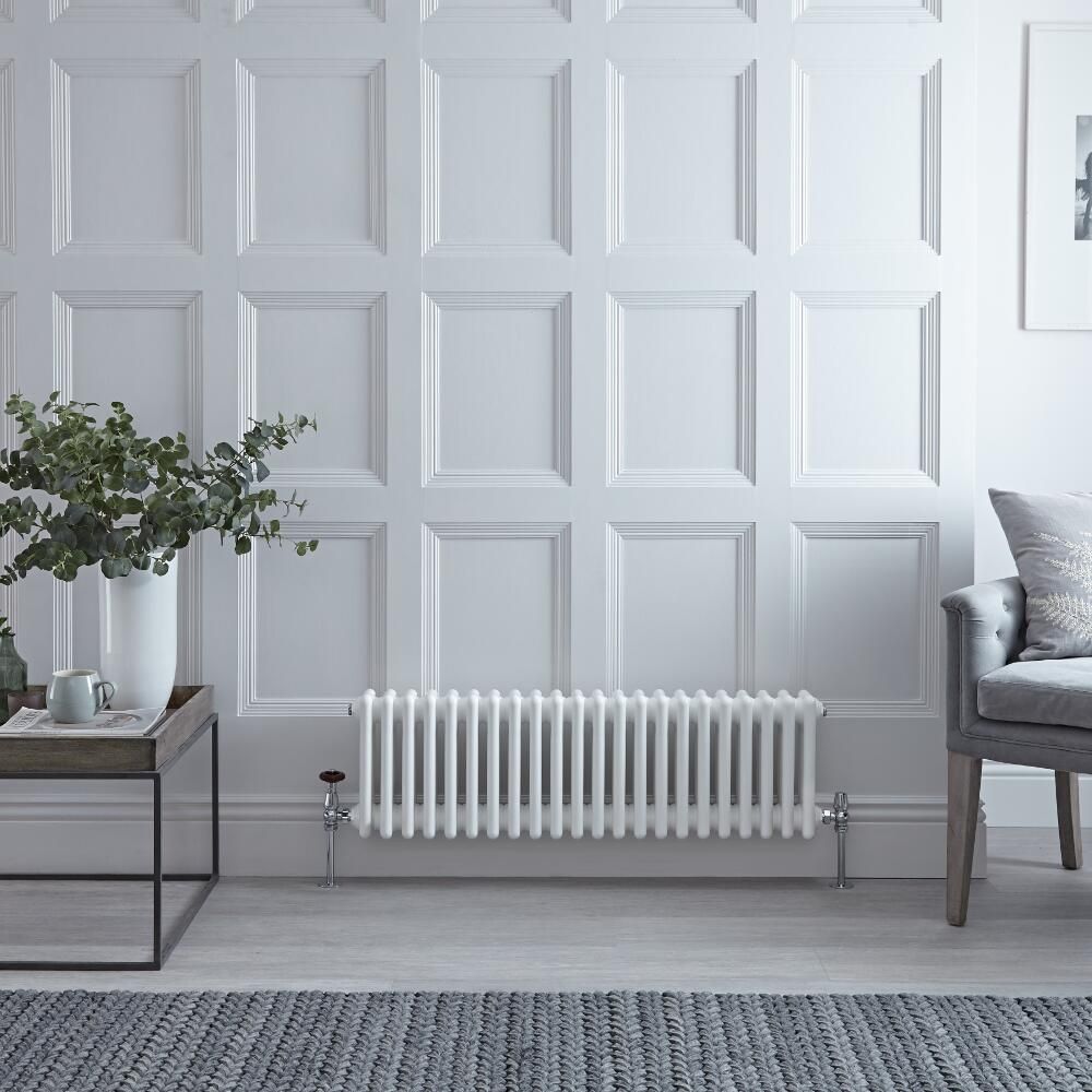 Radiador Horizontal Blanco Tradicional con Columnas Triples - 300mm x 1010mm (Columas Triples) - Regent