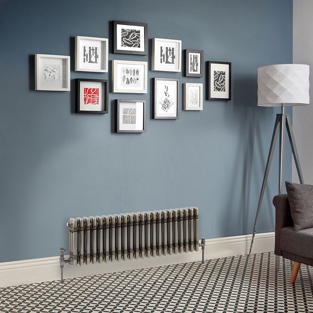 Radiador Horizontal Tradicional con Columnas en Metal Rudo Lacado - 300mm x 1010mm (Columnas Triples) - Regent