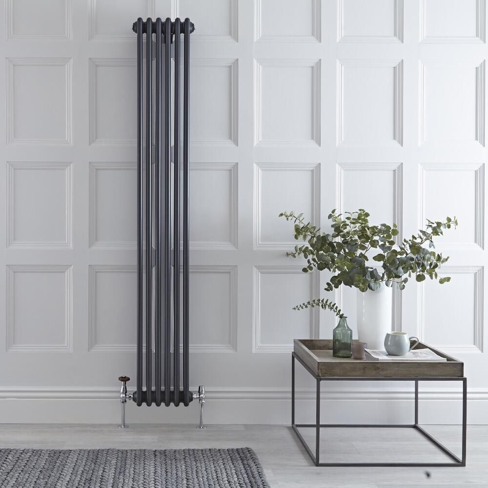 Radiador de Diseño Vertical Triple Tradicional - Antracita - 1800mm x 290mm x 100mm - Regent