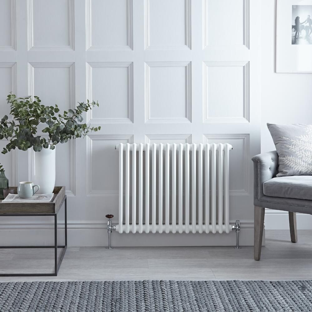 Radiador de Diseño Horizontal Doble Tradicional - Blanco - 600mm x 785mm x 68mm - Regent
