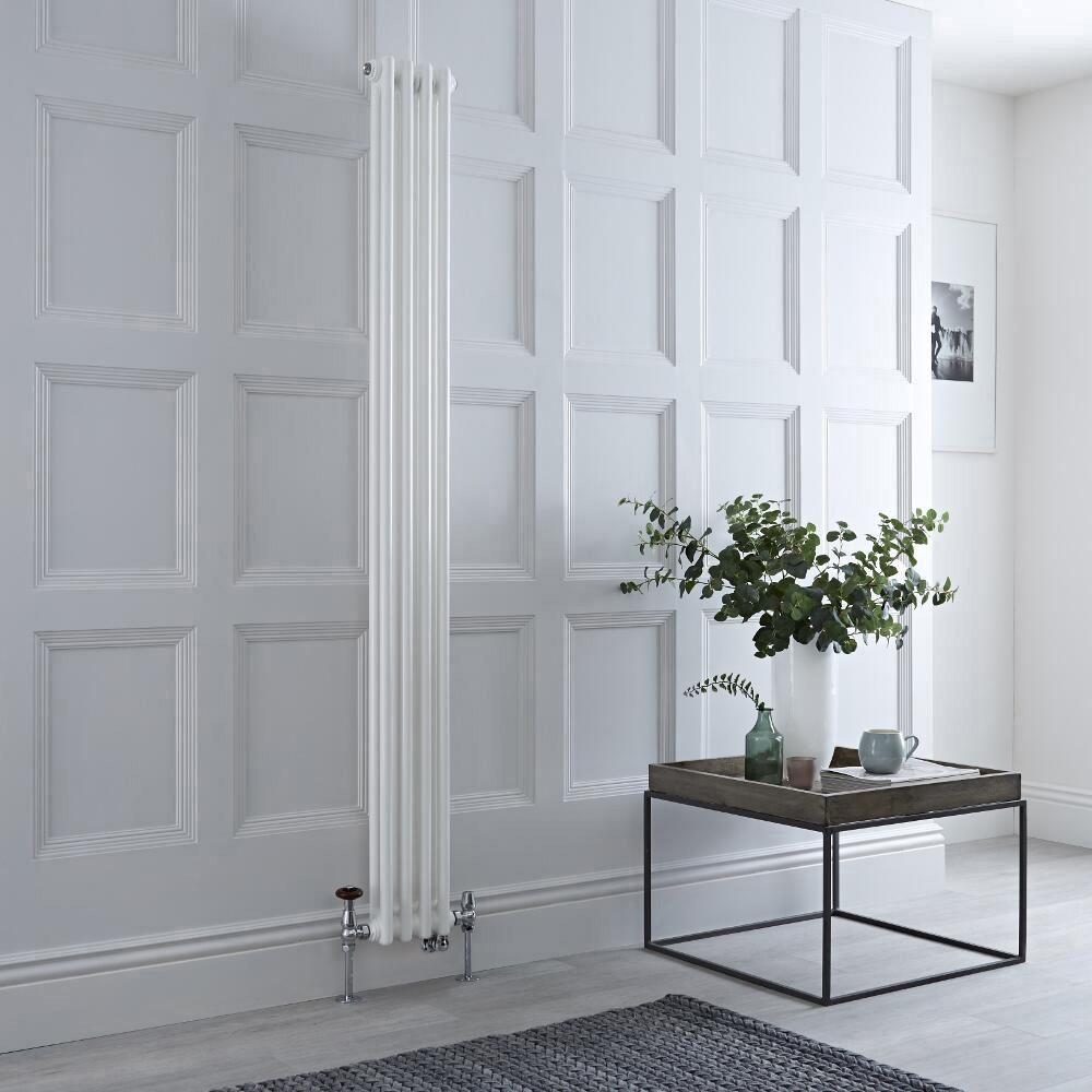 Radiador Tradicional Vertical Doble Mixto Regent - Blanco - 1500mm x 200mm - Disponible con Opción WiFi