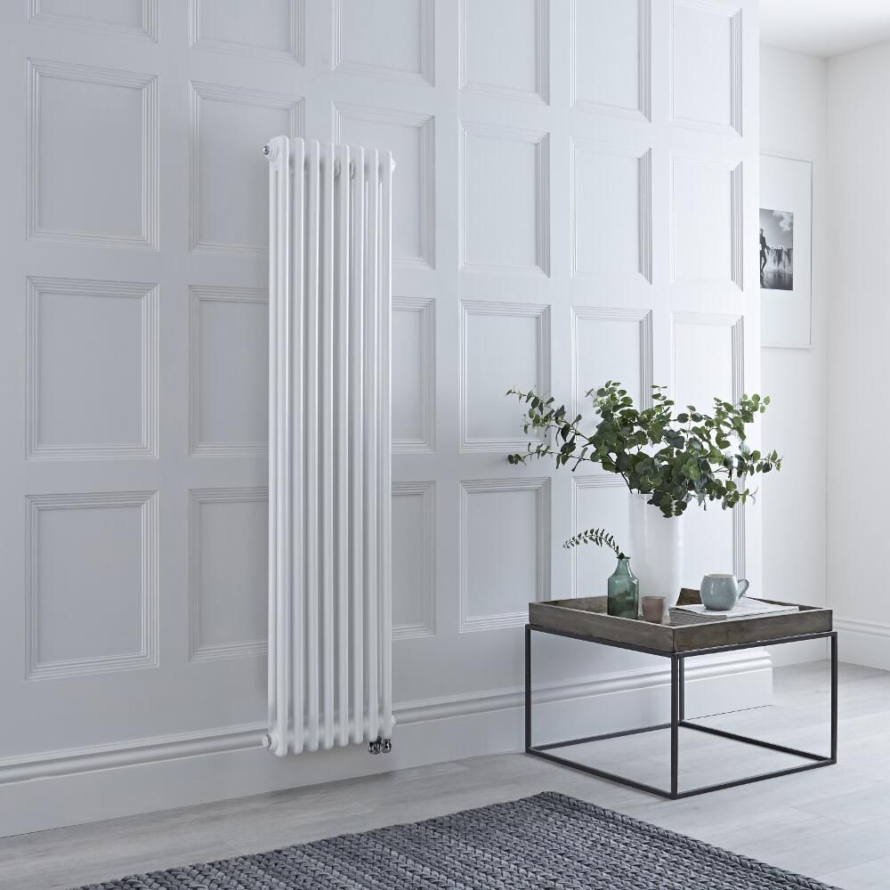 Radiador Eléctrico Tradicional Vertical con Columnas Dobles Blanco - 1500mm x 380mm - Disponible con Distintos Termostatos WiFi - Regent