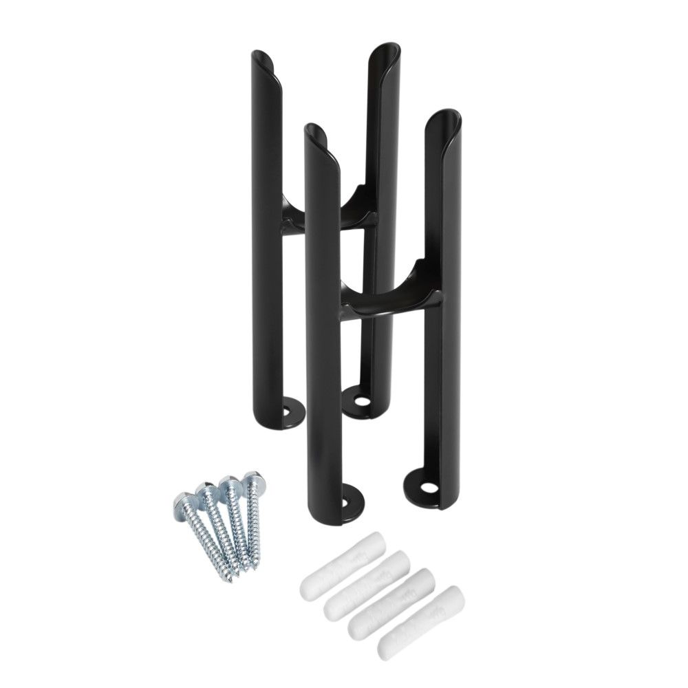 Conjunto de Soporte para Montaje a Suelo Negro para Radiadores Tradicionales con 2 Columnas - Regent