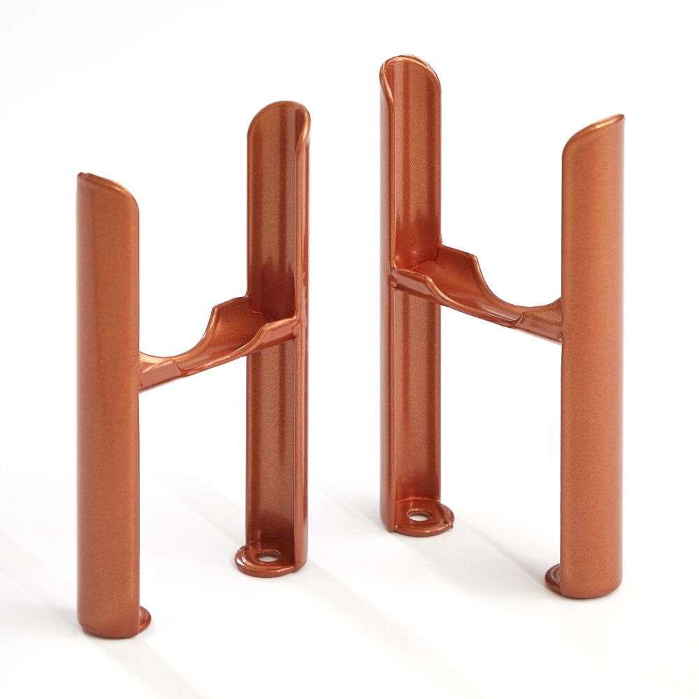 Conjunto de Soportes para Montaje a Suelo con Patas para Radiadores Tradicionales de 3 Columnas de Color Cobre Metalizado - Regent
