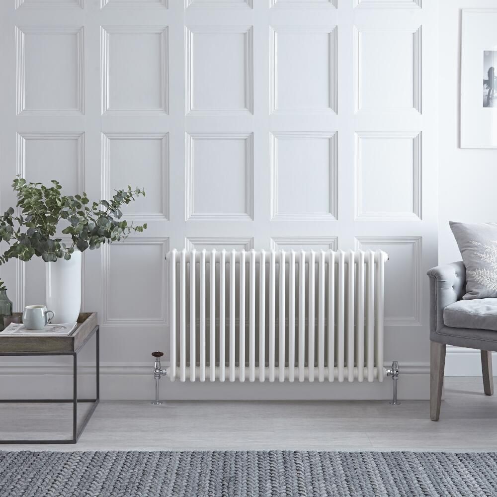 Radiador Horizontal Blanco Tradicional con Columnas Triples - 600mm x 1010mm (Columas Triples) - Regent