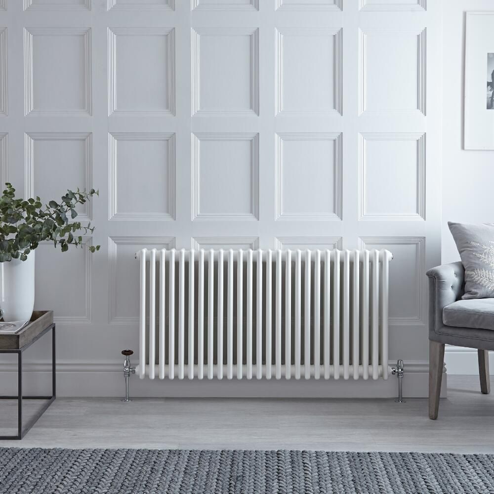 Radiador Horizontal Blanco Tradicional con Columnas Triples - 600mm x 1190mm (Columas Triples) - Regent