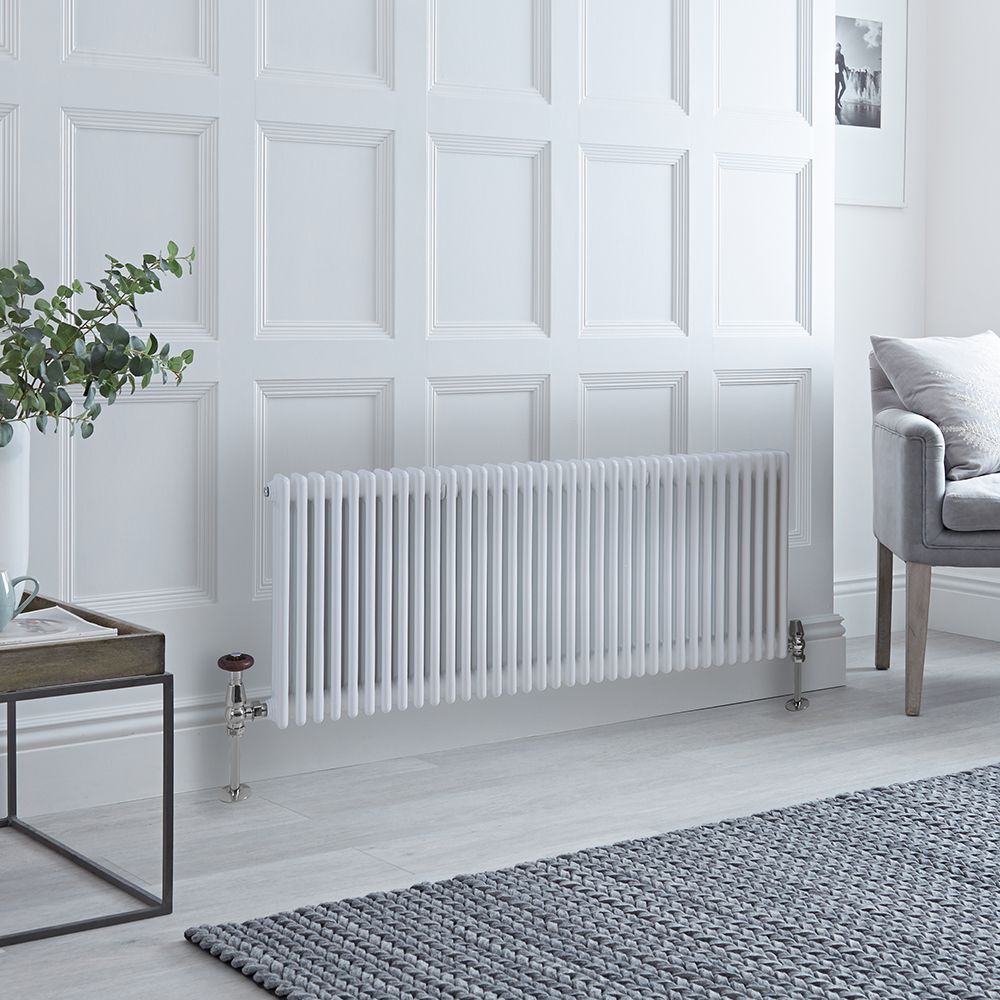 Radiador Horizontal Blanco Tradicional con Columnas Triples - 600mm x 1595mm (Columas Triples) - Regent