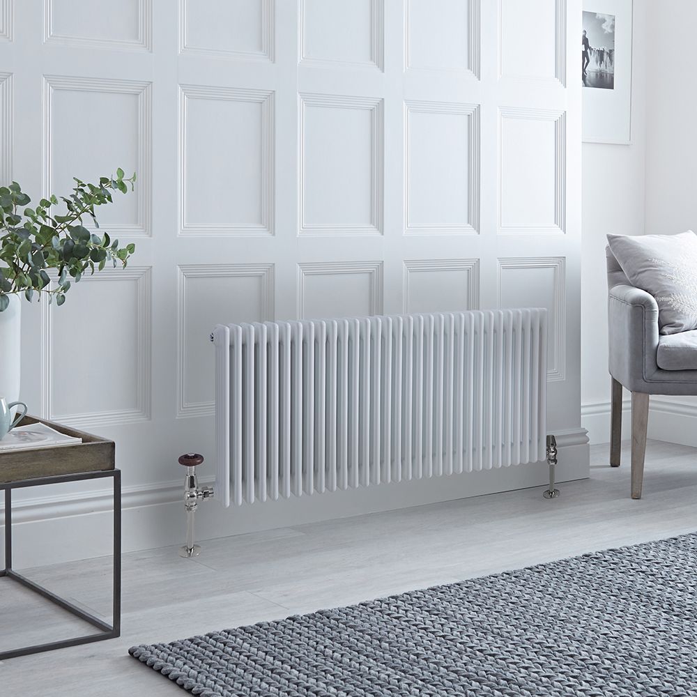 Radiador Horizontal Blanco Tradicional con Columnas Cuádruples - 600mm x 1415mm - Regent