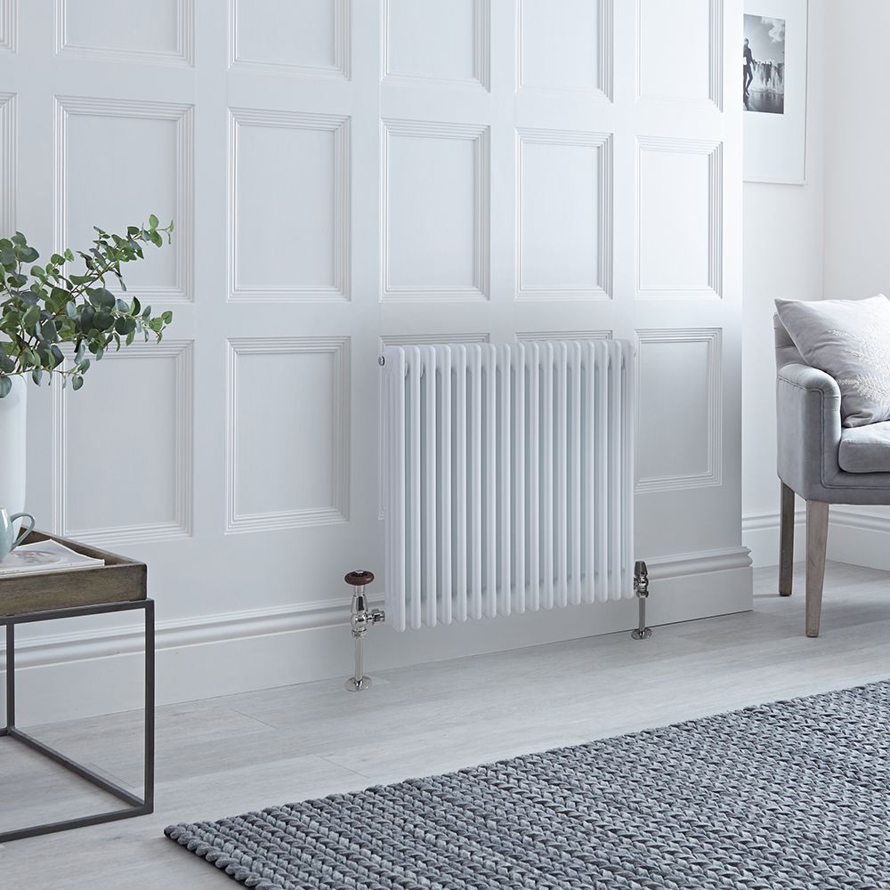 Radiador Horizontal Blanco Tradicional con Columnas Triples - 750mm x 785mm (Columas Triples) - Regent