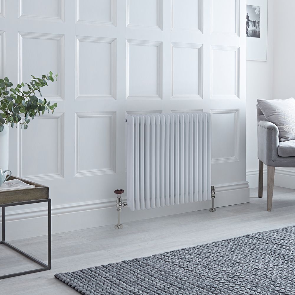Radiador Horizontal Blanco Tradicional con Columnas Cuádruples - 750mm x 785mm - Regent
