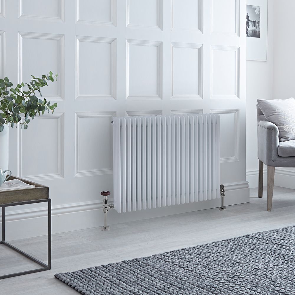 Radiador Horizontal Blanco Tradicional con Columnas Cuádruples - 750mm x 1010mm - Regent