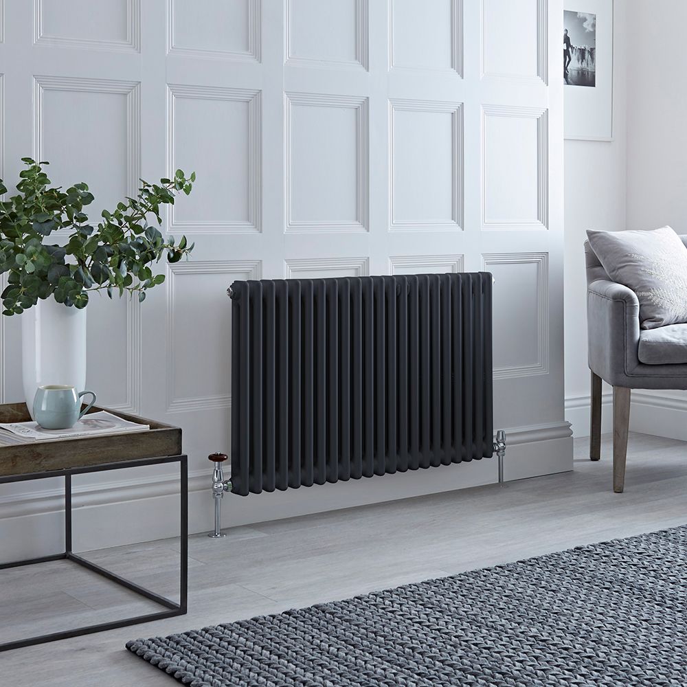 Radiador Horizontal Antracita Tradicional con Columnas - (Columnas Dobles) - Disponible en Distintas Medidas  - Regent