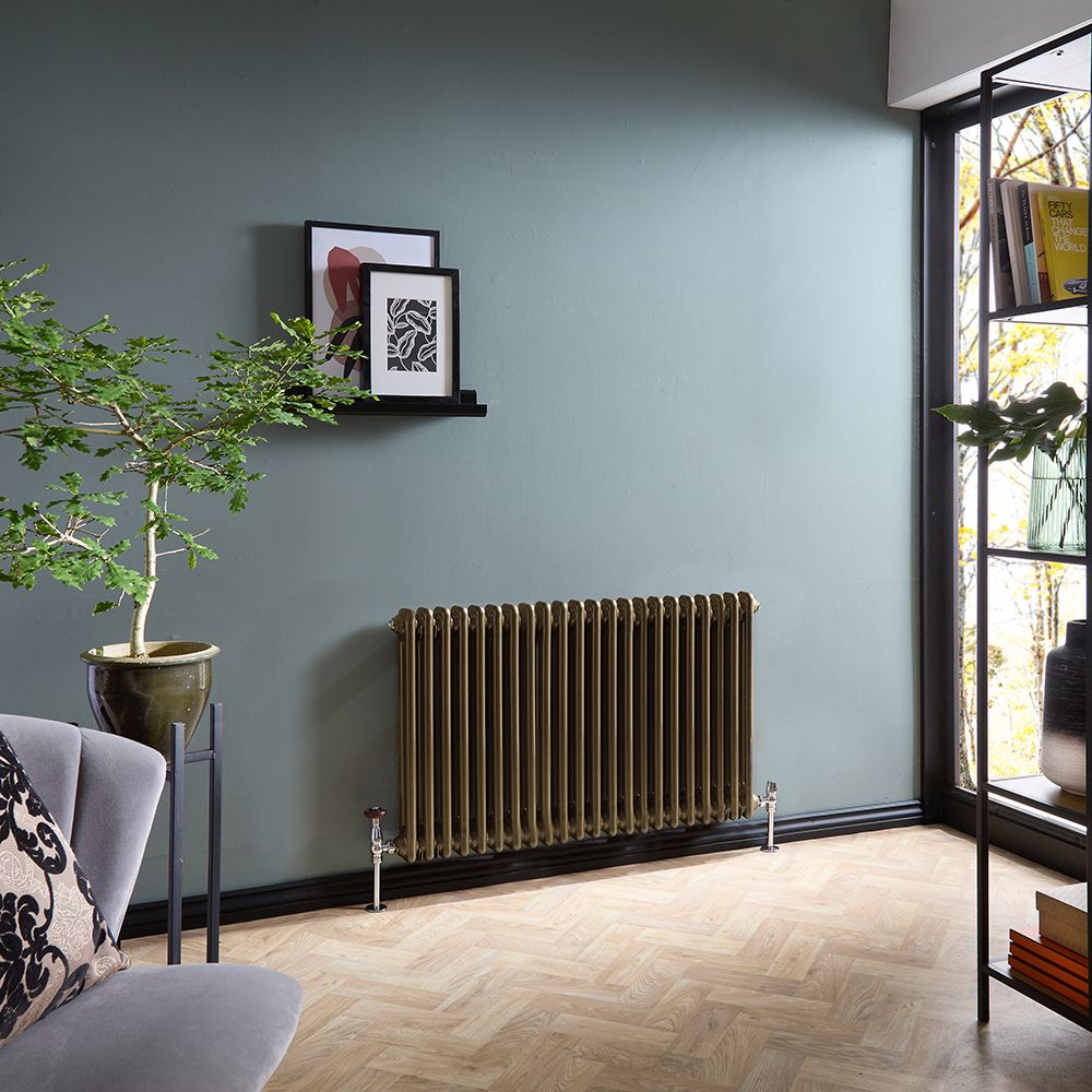 Radiador Horizontal Tradicional con Columnas Dobles - Bronce Metalizado - Disponible en Distintas Medidas - Regent