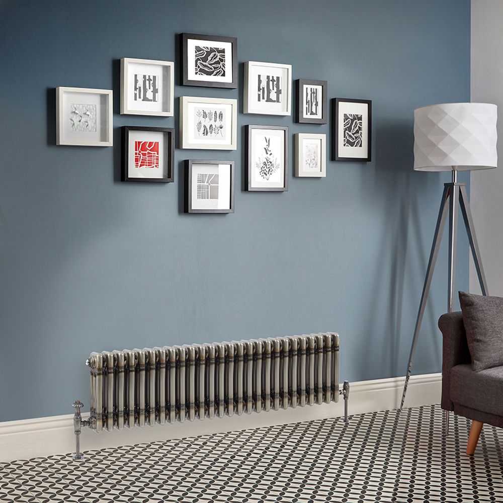 Radiador Horizontal Tradicional con Columnas en Metal Rudo Lacado - 300mm x 1190mm (Columnas Triples) - Regent