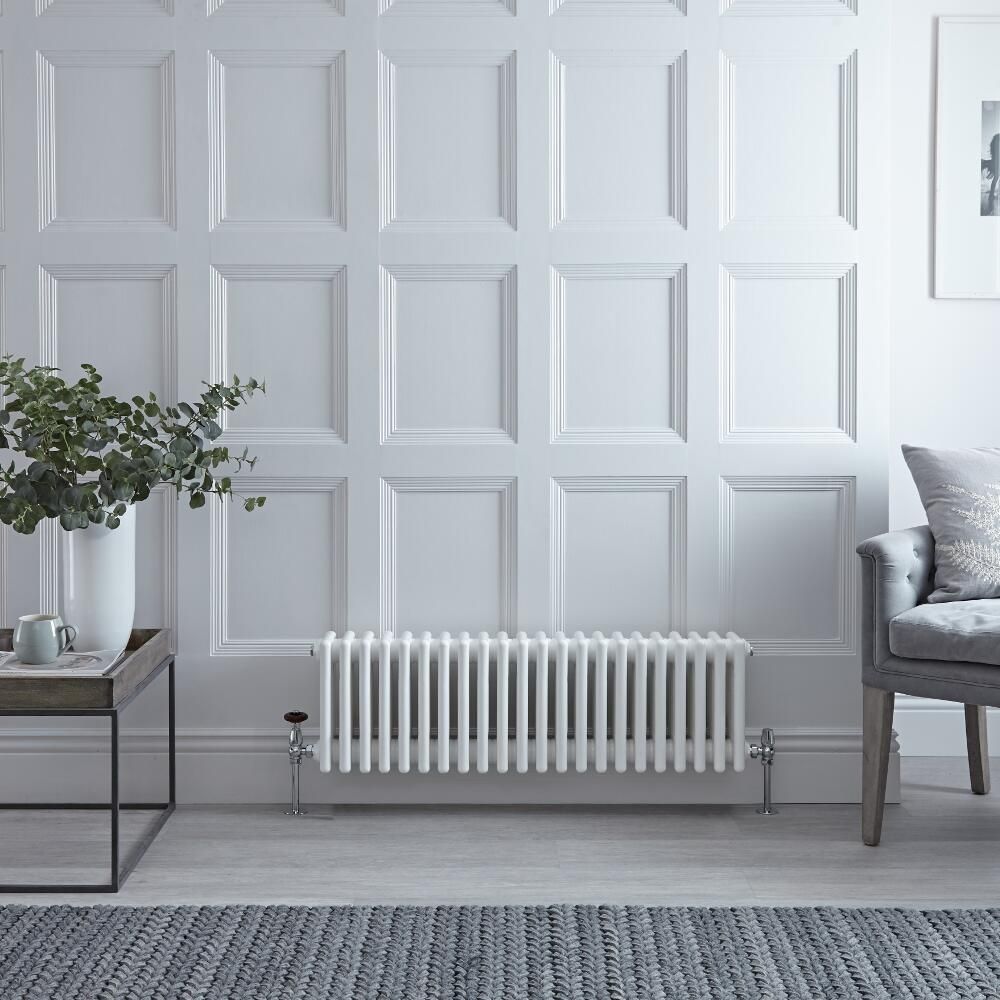 Radiador Horizontal Blanco Tradicional con Columnas Cuádruples - 300mm x 1010mm - Regent