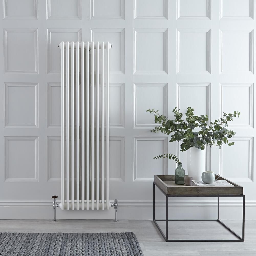 Radiador de Diseño Vertical Triple Tradicional - Blanco - 1500mm x 470mm x 100mm - Regent