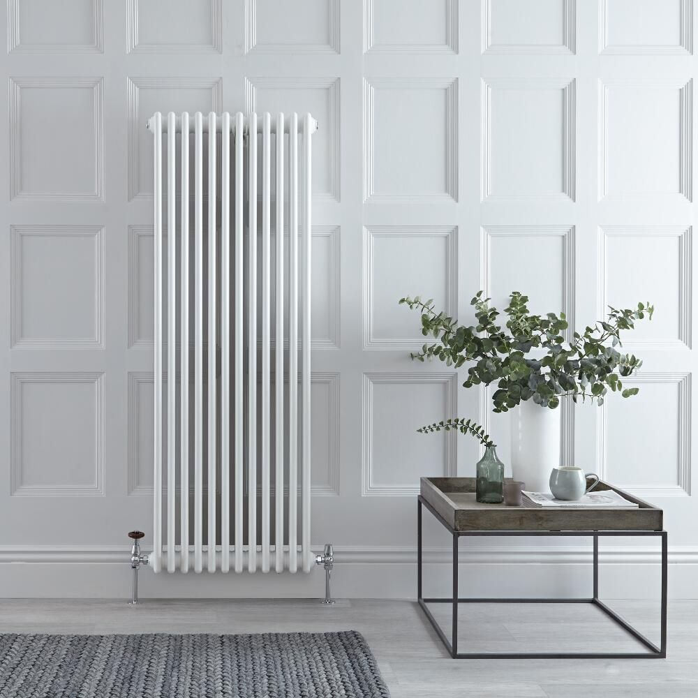Radiador de Diseño Vertical Triple Tradicional - Blanco - 1500mm x 560mm x 100mm - Regent