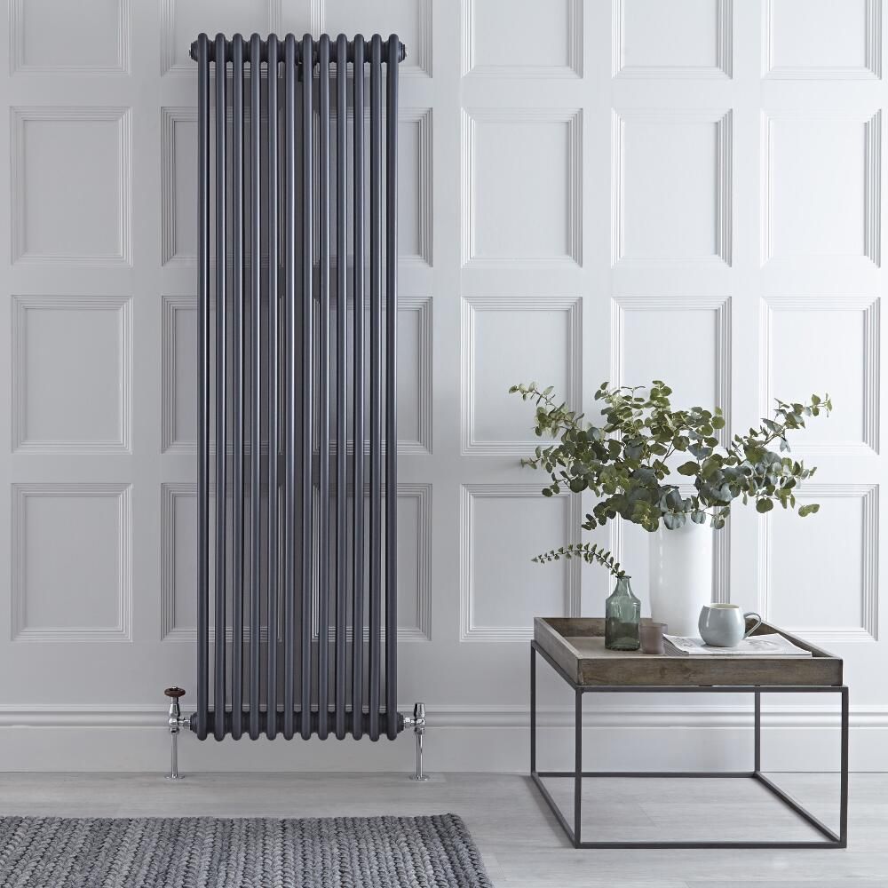 Radiador de Diseño Vertical Triple Tradicional - Antracita - 1800mm x 560mm x 100mm - Regent