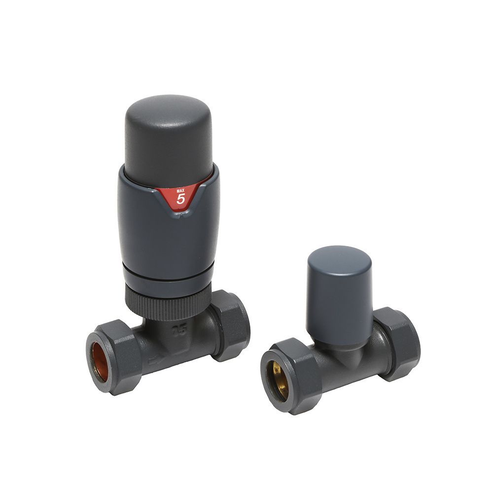 Llaves para Radiador Termostáticas Rectas con Detentor - Disponibles en Distintos Acabados