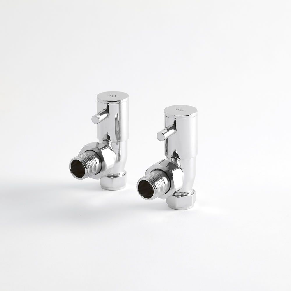 Par de Llaves Angulares Minimalistas para Radiador o Toallero para Tubos de Cobre de 15mm