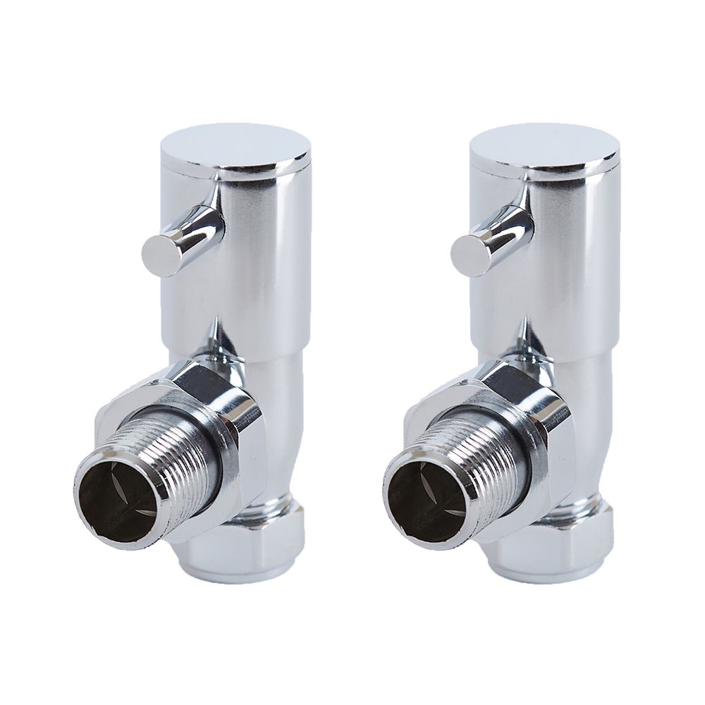 Llaves para Radiador - Cromadas -  Minimalistas Angulares (Par) - Select