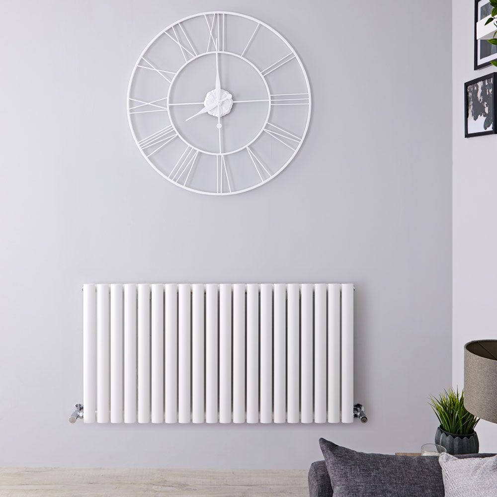 Radiador de Diseño Horizontal (Panel Único) 600mm x 1180mm - Blanco - Revive